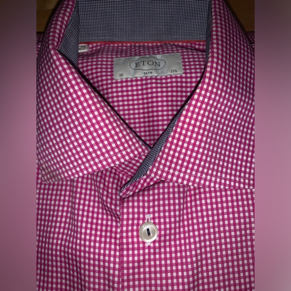 Eton slim fit dress shirt size 15.5 - Picture 8 of 8